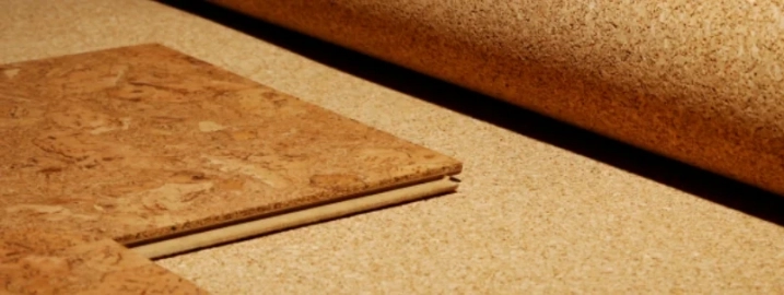 Agglomerated cork base for flooring